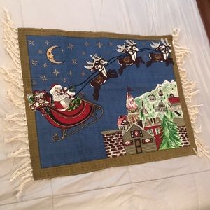 NWT Hand made Christmas rug 22x34